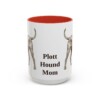 15oz Plott Hound Dog Mom Mug, Red, front view
