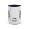 15oz Plott Hound Mug, Navy, front view