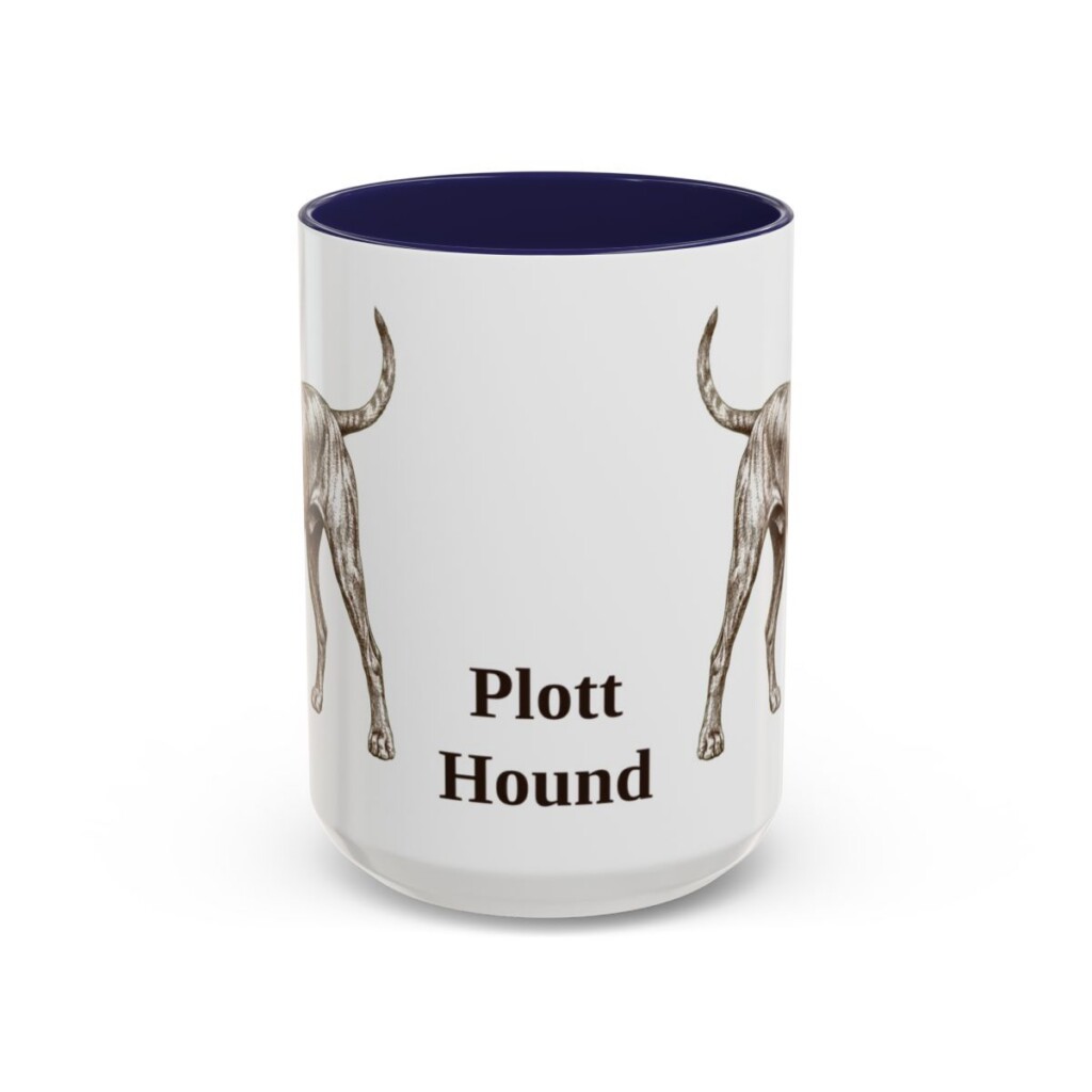15oz Plott Hound Mug, Navy, front view