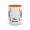 15oz Plott Hound Mug, Orange, front view