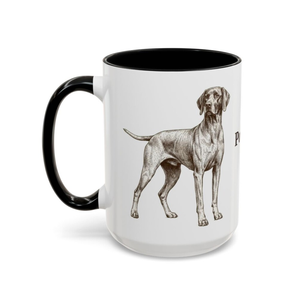15oz Pointer Mug, Black, left side view