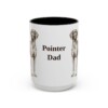 15oz Pointer Dog Dad Mug, Black, front view