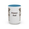 15oz Pointer Dog Dad Mug, Light Blue, front view