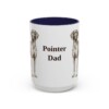 15oz Pointer Dog Dad Mug, Navy, front view