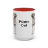 15oz Pointer Dog Dad Mug, Red, front view