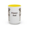15oz Pointer Dog Dad Mug, Yellow, front view