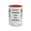 15oz Funny Pointer Mug, Red, front view
