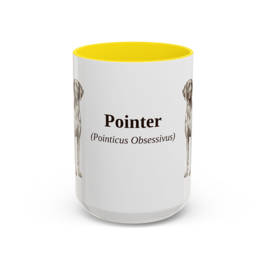 15oz-pointer-mug-latin-yellow 15oz Pointer Latin Mug, Yellow, front view