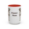 15oz Pointer Dog Mom Mug, Red, front view