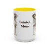 15oz Pointer Dog Mom Mug, Yellow, front view