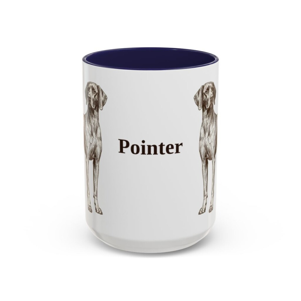 15oz Pointer Mug, Navy, front view