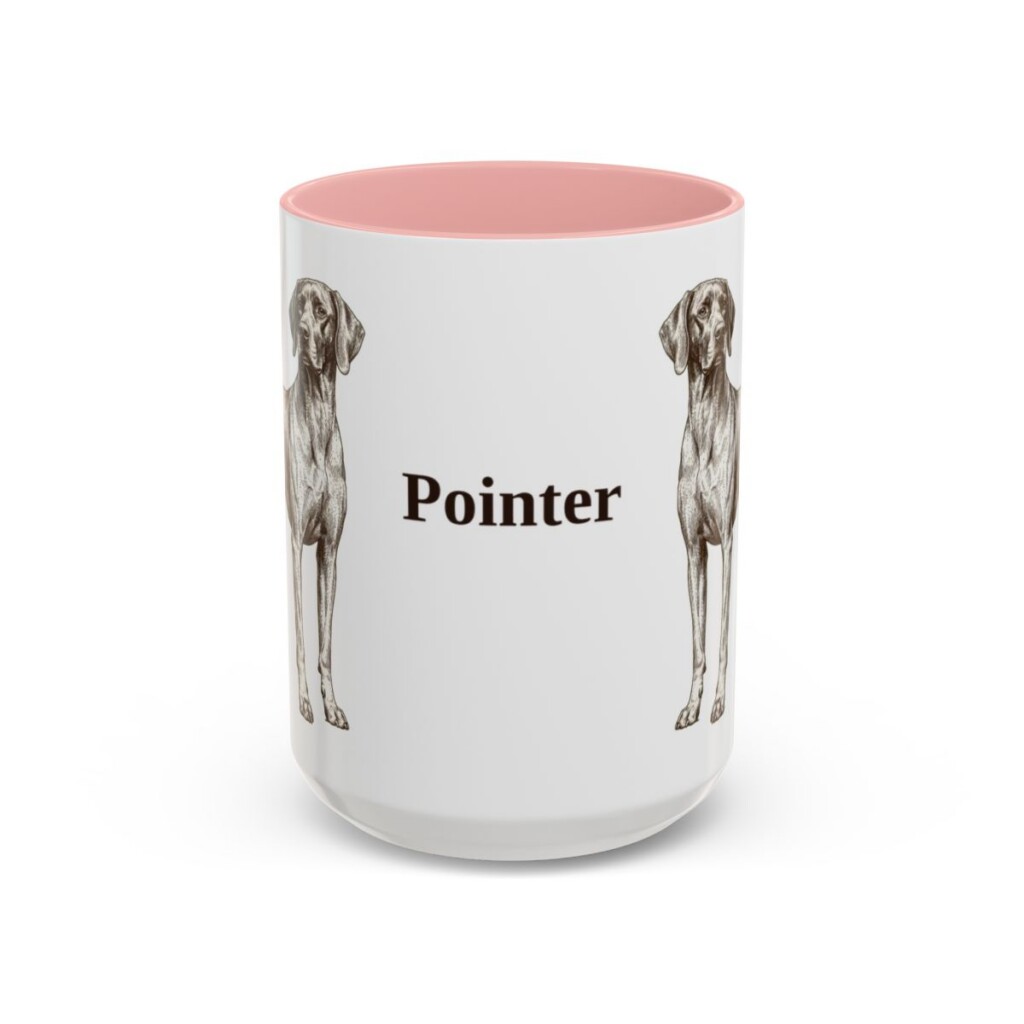 15oz Pointer Mug, Pink, front view