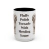 15oz Funny Polish Lowland Sheepdog Mug, Black, front view