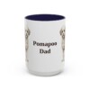 15oz Pomapoo Dog Dad Mug, Navy, front view