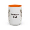 15oz Pomapoo Dog Dad Mug, Orange, front view