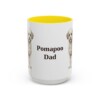 15oz Pomapoo Dog Dad Mug, Yellow, front view