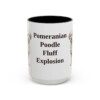 15oz Funny Pomapoo Mug, Black, front view