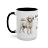 15oz Funny Pomapoo Mug, Black, left side view