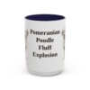 15oz Funny Pomapoo Mug, Navy, front view