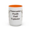 15oz Funny Pomapoo Mug, Orange, front view