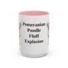 15oz Funny Pomapoo Mug, Pink, front view
