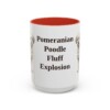 15oz Funny Pomapoo Mug, Red, front view