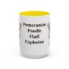15oz Funny Pomapoo Mug, Yellow, front view