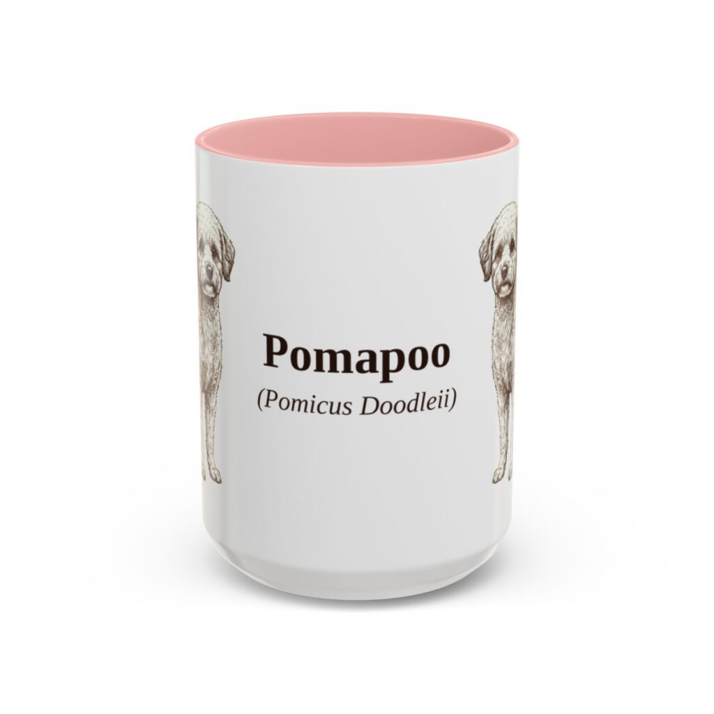 15oz-pomapoo-mug-latin-pink 15oz Pomapoo Latin Mug, Pink, front view