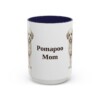 15oz Pomapoo Dog Mom Mug, Navy, front view
