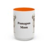 15oz Pomapoo Dog Mom Mug, Orange, front view