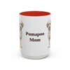 15oz Pomapoo Dog Mom Mug, Red, front view