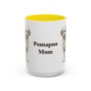 15oz Pomapoo Dog Mom Mug, Yellow, front view