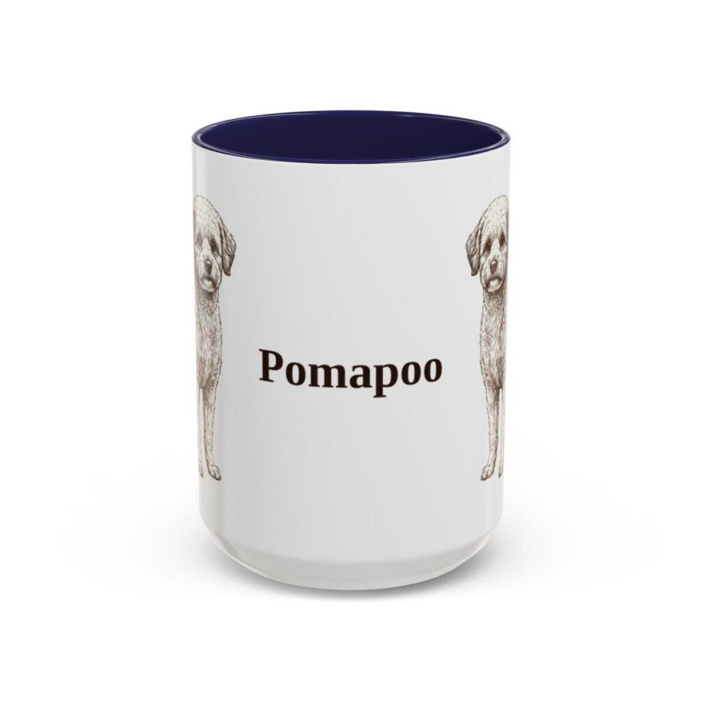 15oz Pomapoo Mug, Navy, front view