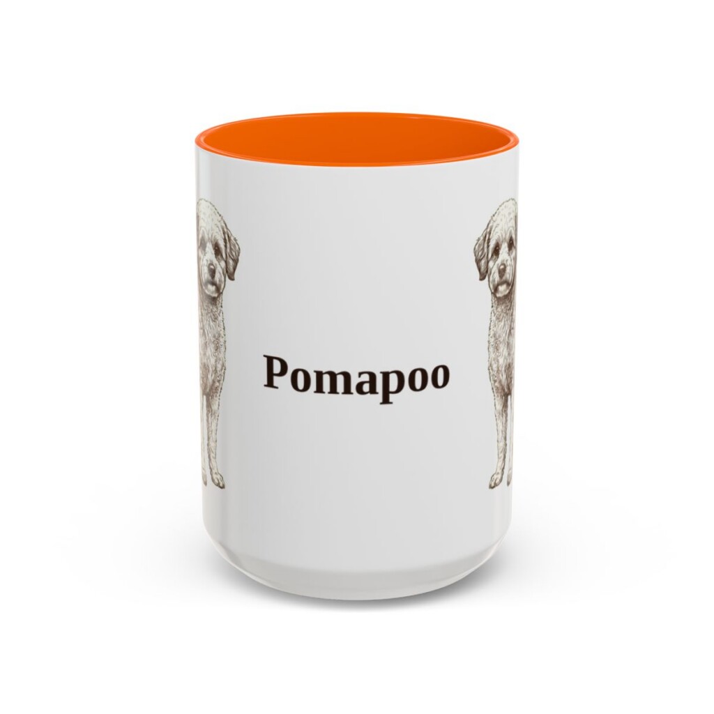 15oz Pomapoo Mug, Orange, front view