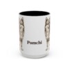 15oz Pomchi Mug, Black, front view