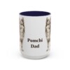 15oz-pomchi-mug-dad-navy 15oz Pomchi Dog Dad Mug, Navy, front view