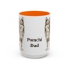15oz-pomchi-mug-dad-orange 15oz Pomchi Dog Dad Mug, Orange, front view