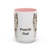 15oz-pomchi-mug-dad-pink 15oz Pomchi Dog Dad Mug, Pink, front view