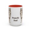 15oz-pomchi-mug-dad-red 15oz Pomchi Dog Dad Mug, Red, front view