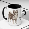 15oz Pomchi Dog Mom Mug, Black, lifestyle photo