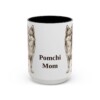 15oz Pomchi Dog Mom Mug, Black, front view