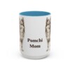 15oz Pomchi Dog Mom Mug, Light Blue, front view