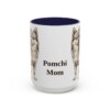 15oz Pomchi Dog Mom Mug, Navy, front view