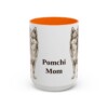 15oz Pomchi Dog Mom Mug, Orange, front view
