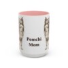 15oz Pomchi Dog Mom Mug, Pink, front view