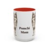 15oz Pomchi Dog Mom Mug, Red, front view