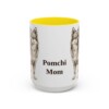 15oz Pomchi Dog Mom Mug, Yellow, front view