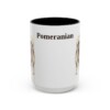 15oz Pomeranian Mug, Black, front view