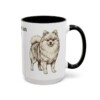 15oz Pomeranian Dog Dad Mug, Black, right side view