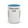 15oz Pomeranian Dog Dad Mug, Light Blue, front view